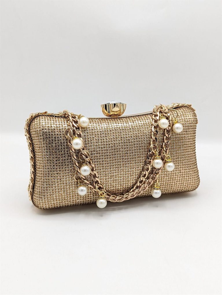 New 2024 Trend Women's Evening Clutch Bag Shiny Crystal Exquisite Chain Wedding Clutch